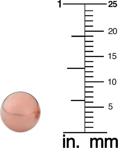 Kooljewelry 14k Rose Gold Ball Stud Earrings (4 mm, 6 mm or 8 mm) in Saudi Arabia