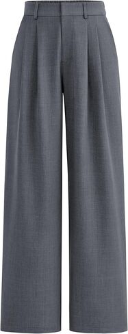 PRETTYGARDEN Women's Summer Work Pants Elastic High Waisted Straight Leg Business Casual Dressy Trousers Slacks with Pockets in Saudi Arabia