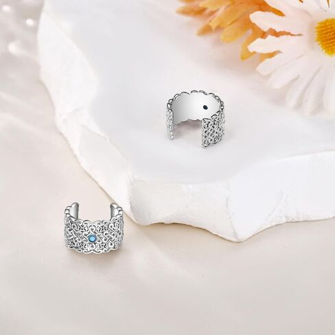 أقراط سلتيك من الفضة الإسترليني عيار 925 أقراط أذن غير مثقوبة للنساء in Kuwait