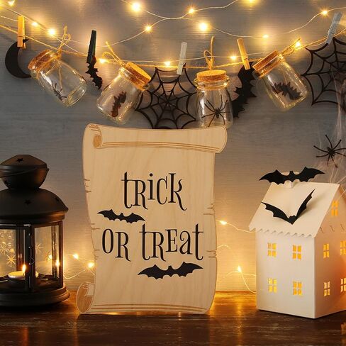 Jetec 200 Pcs Halloween Mini Wooden Clothespins Tiny Wooden Photo Paper Clip Wood Peg Pin Craft Clips Christmas Wooden Cloths Pin for Holding Photo Scrapbooking Picture Memo Card Gold Silver Black in Saudi Arabia