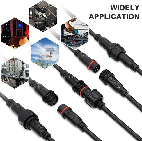 2 pin led Strip Connector 18AWG IP65 Male Female Connector 7.87in Extension Cable for Car,Truck,Boat,Indoor/Outdoor LED Waterproof Connector（5 Pairs）. in Kuwait