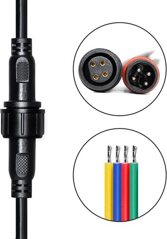 2 pin led Strip Connector 18AWG IP65 Male Female Connector 7.87in Extension Cable for Car,Truck,Boat,Indoor/Outdoor LED Waterproof Connector（5 Pairs）. in Kuwait