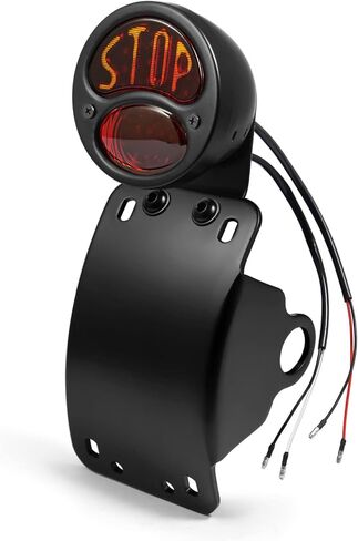 Amazicha LED لوحة ترخيص ضوء الفرامل ضوء الذيل مع 1 بوصة فتحة المحور قوس منحني متوافق مع Harley Sporster Bobber Choppers in Kuwait