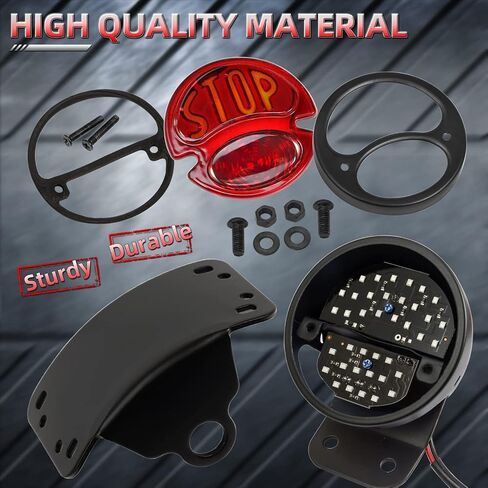 Amazicha LED لوحة ترخيص ضوء الفرامل ضوء الذيل مع 1 بوصة فتحة المحور قوس منحني متوافق مع Harley Sporster Bobber Choppers in Kuwait