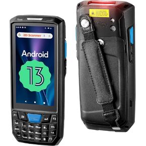 MUNBYN 2024 Android Barcode Scanner 035Pro، Android13 PDA، 4GB+64GB ماسح الباركود مع لوحة المفاتيح، مجهز بماسح رمز الاستجابة السريعة Honeywell N6703 1D 2D، ماسح جرد IP66 مع برنامج للمستودع