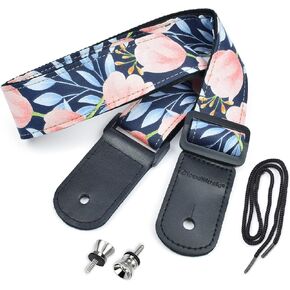 CLOUDMUSIC Ukulele Strap Tenor Concert Soprano Baritone Coloful Hawaii Floral Patterns For Adult Size Kids