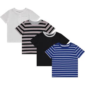 Boys 4-Pack Graphic Tees: Fun & Comfortable T-Shirts for Boys Size 4-14