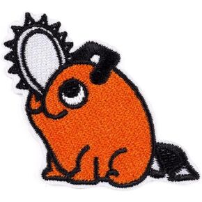 Chainsaw Man Pochita Devil Anime Manga Cute Kawaii Cosplay 2" Iron On Embroidered Thermoadhesive Patch for Clothing