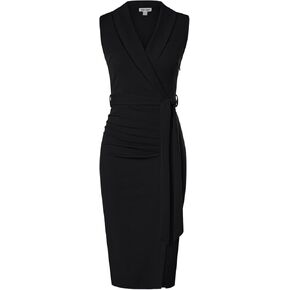GRACE KARIN Women's Wear to Work Dress 2024 Surplice Neck Sleeveless Ruched Wrap Office Pencil Dresses