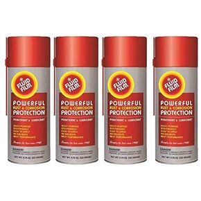 Fluid Film FLUIAS11 As11 11.75oz Spray Cans, 12" Orange (4 Pack) (4)