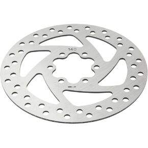 Electric Scooter Brake Disk, Anti Deformation Stainless Steel 140mm Brake Disk 6 Hole Rustproof with Screws for Replacement