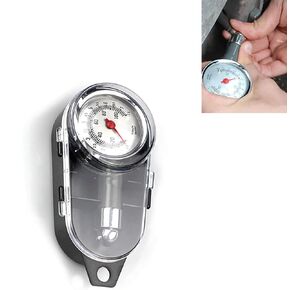 1 PC Car Tire Pressure Gauge, Deflateable Multi-Functional Mechanical Tire Pressure Meter, High-Precision Easy-to-Read Tire Repair Accessories, Universal for Cars Motorcycle Bicycle (Gray)