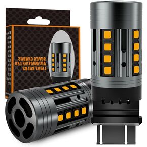 2024 جديد CANBUS 7440/7443 LED لمبة أضواء الفرامل الحمراء، 7441 7444 T20 992 W21W استبدال LED لأضواء وقوف السيارات الخلفية، مقاومة مدمجة مضادة للفلاش خالية من الأخطاء (حزمة من 2) in Kuwait