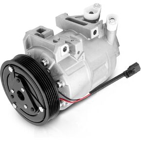 Air Conditioner AC Compressor with Clutch with Clutch Compatible with 2007-2012 Nissan Altima Sentra 2.5L, w/One Plug