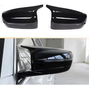 ABS Mirror Cover,Replacement Rearview Side Mirror Cover,Fit for BMW 3 series G20 G21 4 series G22 G23 G26 5 series G30 G31 7 series G11 G12 8 series G14 G15 G16 Gloss Black 2Pcs/Set
