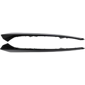 MOTOKU Pair Glossy Black Front Headlight Eyelid Molding Trim Eyebrow Strip for Honda Civic 2016 2017 2018 2019 2020