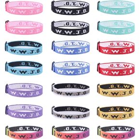 21PCS WWJD Bracelets Pack Christian Gifts Adjustable Wristbands WWJD Jesus Bracelets Bulk What Would Jesus Do Bracelets with 21 Message Cards