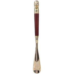 Shoe Horn Long Handled Metal Lion Head Shoe Horn Wooden Long Handle Shoe Lifter Shoe Spoon Tool for Men Ladies(Brown, 58cm)