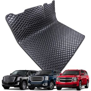 for 2015-2020 Chevrolet Suburban/GMC Yukon XL/Cadillac Escalade ESV (Available with 3rd-Row Power Folding Seats) Trunk Mat and Rear Backrest Cargo Mat Liners All Weather Anti-Slip