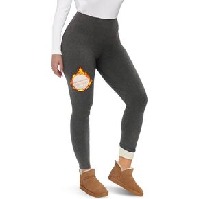 CAMPSNAIL Fleece Lined Leggings Women - Thick Soft High Waisted Black Tummy Control Thermal Warm Velvet Pants for Cold Winter