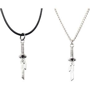 Toji Necklace Anime Jujistu Kaisen Necklace Toji Fushiguro Cosplay Alloy Silver Merch Gifts 2pcs for Men Women