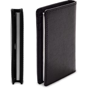 Men's Minimalist RFID Duofold Wallet with Metal Pop Up Card Case