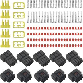 WMYCONGCONG 5 Kits 2.3mm 8 Pin Way Waterproof Electrical Wire Connector Plug Male and Female for Car Automotive Use