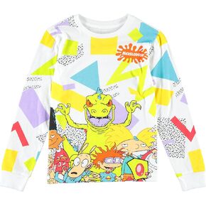 Rugrats Nickelodeon Boys Long Sleeve T-Shirt - All Over Print Design T-Shirt