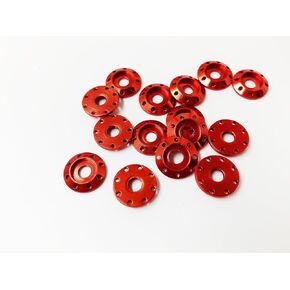 Aluminum Alloy Washers for Screws M8 15Pcs Washers for Bolts Engine Bay Dress Up Washers Tail Wing Gaskets/Shims Accessories Fasteners Applicable to Drones/Toys/Locomotive (Purple, M8)