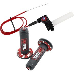 Twist Throttle Handle Grip + Cable for Motocross 50-250CC Dirt Pit Motor Bike Motorcycle CRF70 TTR KLX110 SSR Thumpstar YCF Mini Bike ATV Quad Pit Bike(7/8"-22mm)