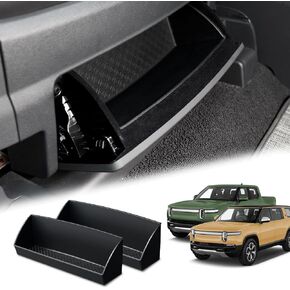 2PCs Under Seat Storage Pad for Rivian R1S 2025 Accessories, Anti Scratch Noise Reduce Silicone Storage Organizer Pad for Rivian R1T Accessories 2024 2023 2022 (Front Seat)