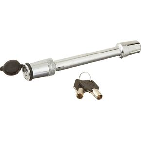 Trimax Premium 5/8" Dia. X 4-3/8" Key Receiver/Adjustable Hitch Lock TH4, Clam Packaging