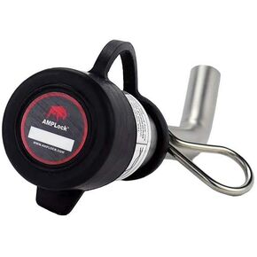 AMPLock U-HLP58 | 5/8" Hitch Pin Lock | Patented Towing Hitch Lock for 2"x2" Receiver Tube (Outside Dimension) | Swivel Design | Made of American Stainless Steel