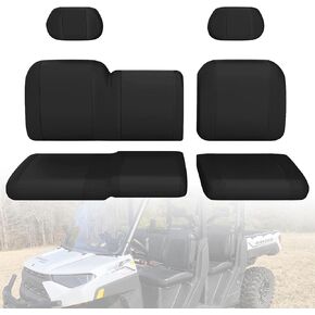 Ranger 1000 Seat Covers with Headrest Covers - Waterproof PU Coatin Compatible with Polaris Ranger 1000/Ranger XP 1000 2017-2023, 60/40 Split Bench UTV Seat Covers