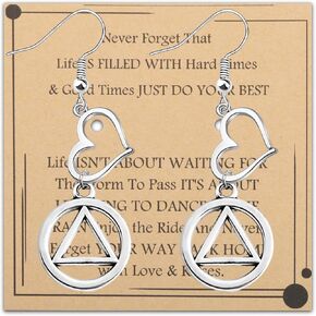 AA Earrings Alcoholics Anonymous Gifts AA Sober Gifts Recovery Sobriety Jewelry AA Sponsor Gifts