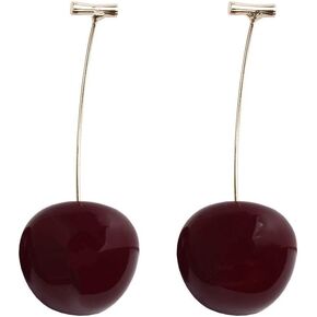 3D Cherry Dangle Earrings vivid Fruit Sweet Jewelry for Women