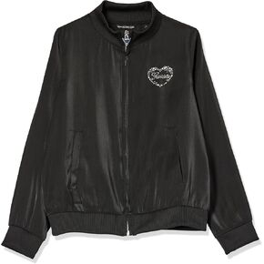 GUESS Girls' Long Sleeve Satin Zip Up Sweatshirt
