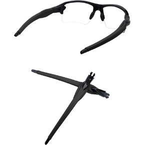 Replacement Temples Arms Legs Compatible with Oakley Flak 2.0/ Flak 2.0 XL Sunglasses-Black - Black