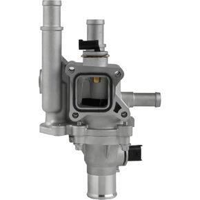 Full Aluminum Coolant Thermostat and Housing Assembly with Sensors - Compatible with Chevy Cruze, Limited, Trax, Sonic 1.8L - Replaces 25192228, 55564890, 15-81816, 902-033, 55579951