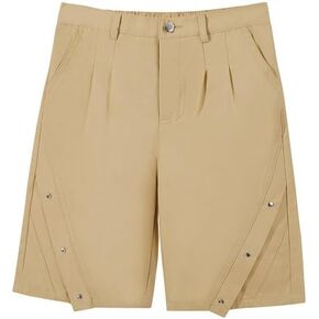 Haloumoning Boys Fashion Riveted Bermuda Shorts 4-14 Years