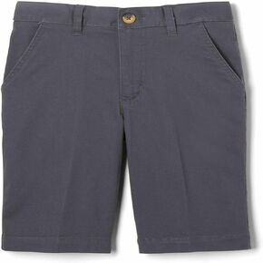 French Toast Boys Flat Front Stretch Shorts, Gray, 16