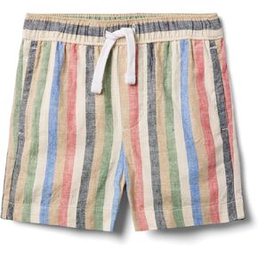 Janie and Jack Boys Pull on Linen Stripe Short (Toddler/Little Big Kid)