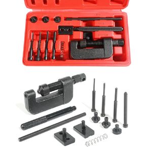 13PCS Chain Breaker,Chain Breaker Tool,Car Accessories Motorcycle Chain Breaker,Chain Breaker Tool Kit,Motorcycle Chain Cutter and Riveter Kit,Suitable for Cam And 25 to 630 Chains