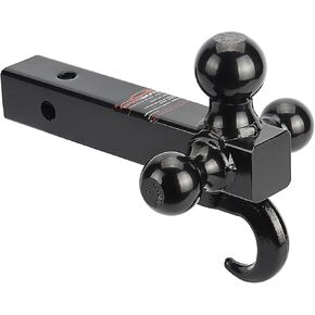 كرة ثلاثية من الفئة III/IV مقاس 2 بوصة مع خطاف وساق مجوفة، باللون الأسود in Kuwait