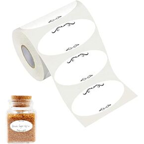 300Pcs Food Labels Kitchen Labels for Food Containers 2 x 1 Inch Removable Freezer Pantry Canning Labels Water Oil Tear Resistant Labels for Restauran Frige, Jam, Mason Jars Containers