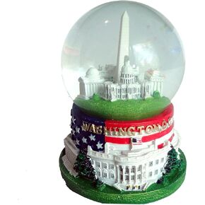 Famous Buildings of Washington, D.C. Snow globe with Flag (2.5" Diameter)