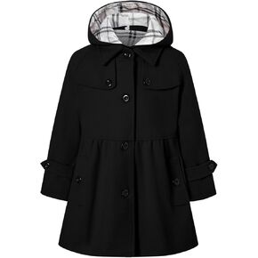 Betusline Girls' Dress Coat, Kids Hoodie Wool Blend Coats Fall Winter Outerwear Peacoat,2-14 Years in Saudi Arabia