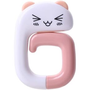 Portable Folding Handbag Hanger Table Hook, 2.95x1.96 inches, Pink Cat, for Desk, Under Table Bar, Purse Holder, Handbag Accessories