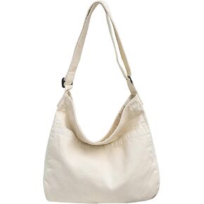 Canvas Tote Bag Large Crossbody Hobo Bag for Women and Men Messenger Bags Shoulder Handbag Casual Purse Travel Work