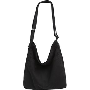 Canvas Tote Bag Large Crossbody Hobo Bag for Women and Men Messenger Bags Shoulder Handbag Casual Purse Travel Work